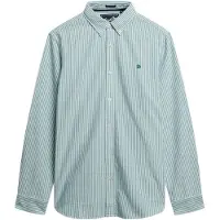 Superdry para homem. M4011037A Camisa Oxford clássica L/S verde (XXL), Casual, Algodão, Clássico, Manga comprida
