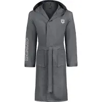 Arena Roupão desportivo 'ZEAL' cinzento escuro / branco