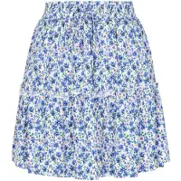 Swirly Saia 'Back To School' azul real / verde / roxo / branco