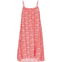Swirly Vestido de verão 'Spring Summer' vermelho vivo / branco