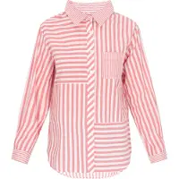 SANIKA Blusa 'Fashion Look' amora / branco