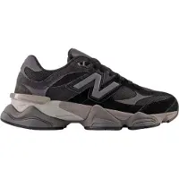 New Balance para homem. U9060V1 Sapatilhas de pele 9060 pretas (045D = 37), Preto, Plano, Serraje, Cordão, Casual