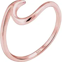 Elli Anel 'Wellen' ouro rosa