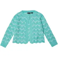 KOROSHI Casaco de malha turquesa / branco