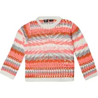 KOROSHI Pullover cinzento / laranja / coral / branco