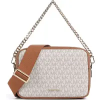 Michael Kors Mala de ombro bege escuro / conhaque / amarelo pastel