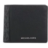 Michael Kors para homem. 39R5LHDF3O Carteira de couro Hudson com logótipo preto (OSFA), Casual, Pele