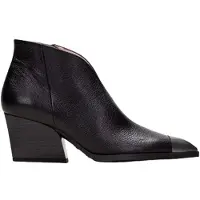 Hispanitas para mulher. HI243596 Botins de couro com biqueira redonda preto (41), 3 a 5cm, Zíper, Casual