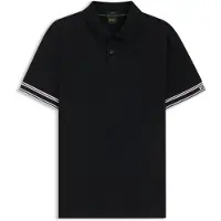 BOSS para homem. 50544448 Pólo Zone preto (S), Casual, Algodão, Manga curta
