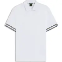 BOSS para homem. 50544448 Polo Zone branco (S), Casual, Algodão, Manga curta