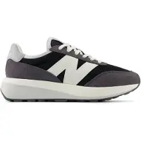 New Balance unisex. U370V1 Sapatilhas de pele 370 cinzentas (44), Plano, Camurça, Cordão, Casual, Cinza