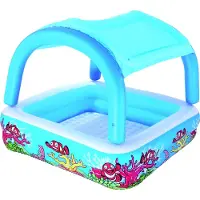 Bestway Com Piscina Inflável Quadrada Com Toldo 147x147x122 Cm