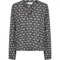 Kaffe Blusa 'KAditte' preto / offwhite