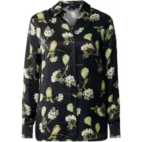 Mexx Blusa castanho ferrugento / verde claro / preto / branco