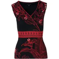 KOROSHI Top vermelho / preto / branco