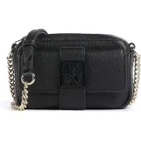 Armani Exchange para mulher. XW000324AF11902UC001 Saco de ombro preto (OSFA), Casual, Poliéster