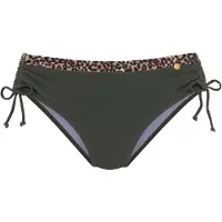 LASCANA Cueca biquíni bege / castanho / oliveira