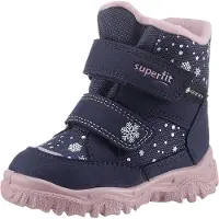 Superfit Bota 'Husky 1' marinho / cor-de-rosa / branco