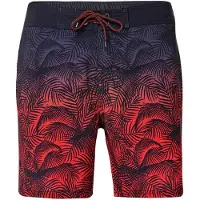 KOROSHI Calções de banho marinho / navy / orquídea / vermelho