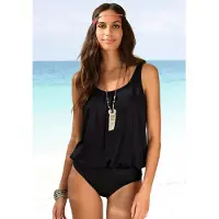 LASCANA Top de tankini 'Kati' preto