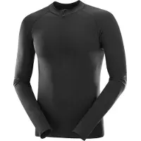 Salomon - Vestuário trail corrida - S/Lab Ultra SML LS Tee U Deep Black para Unissexo - Tamanho XL - Preto