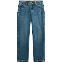 Superdry para mulher. W7011166A Jeans Rise Straight azul (30/32), Casual, Algodão, Denim