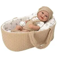 Arias Boneco Bebé Menino Elegance Com Alcofa 33 Cm