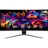 MSI Monitor Curvo Gaming Mpg Mag 341cqpx 34´´ Uwqhd Oled Curva 240hz