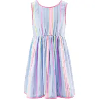 Happy girls Vestido azul claro / laranja pastel / rosa / branco