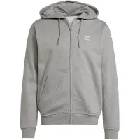 Adidas Casaco em moletão 'Trefoil Essentials' acinzentado