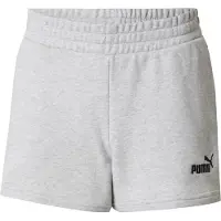 Puma Calças de desporto 'ESS No. 1' cinzento claro / preto