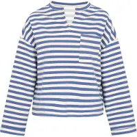 SANIKA Camisa 'Fashion Look' azul / branco