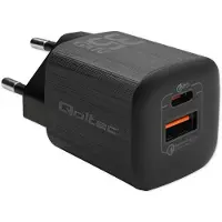 Qoltec Carregador De Parede Usb-a E Usb-c 50764 Qc 3.0