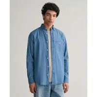 Gant para homem. 3000400 Camisa Regular Fit azul (XS), Casual, Algodão, Clássico, Manga comprida