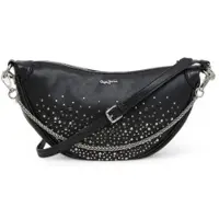 Pepe Jeans para mulher. PL031607 Mala preta brilhante Nadine (OSFA), Preto, Casual, Poliuretano