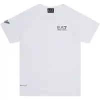 EA7 para menino. 8NBT22_BJEMZ T-Shirt Tennis Pro para rapaz em tecido técnico VENTUS7 branco (8años= 130cm), Casual, Poliamida, Manga curta