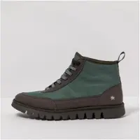 Art unisex. 1158511UM003_0G3 Botins em pele verde (41), Couro, Plano, 1 a 3cm, Cordão, Casual