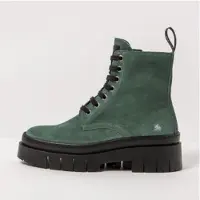 Art para mulher. 11953S1UM003_0G3 Botins em pele 1953S Camurça de seda Alpine/Amberes (42), Couro, Plano, 1 a 3cm, Casual, Verde