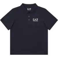 EA7 para menino. 7B000022_AF10378 Pólo de manga curta em malha de algodão azul-marinho fresca (14Años= 146/166cm), Casual, moda infantil