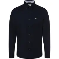 Gant para homem. 3230115 Camisa Oxford Slim Fit com elástico azul-marinho (XXL), Casual, Algodão, Clássico, Manga comprida
