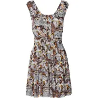 KOROSHI Vestido de verão laranja / preto / branco
