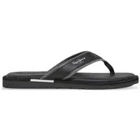 Pepe Jeans para homem. PMS90122 Chinelos Barrel Brand preto (46), Plano, Nenhum, Beachwear