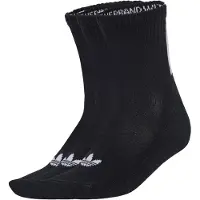 Adidas Meias 'Quarter 3 Back Stripes 3 Pairs' cinzento / preto