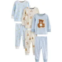 Next Pijama bege / azul / castanho / branco