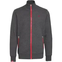 !Solid Casaco em moletão 'Benn' cinzento / vermelho sangue / branco