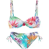 LASCANA Biquíni turquesa / laranja / vermelho / branco
