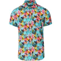 KOROSHI Camisa azul / amarelo / verde / rosa