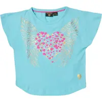 KOROSHI Camisola turquesa / ouro / rosa / branco