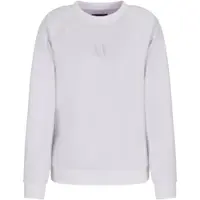 Armani Exchange para mulher. XW000826AF13397U0002 Camisola de gola redonda com logótipo branco (XL), Casual, Esportivo, Multisport, Visc