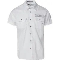 KOROSHI Camisa cinzento escuro / branco